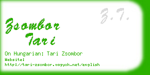 zsombor tari business card